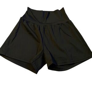 Black High Waisted Athletic Shorts Women's Size M Athletic Gym Workout Yoga